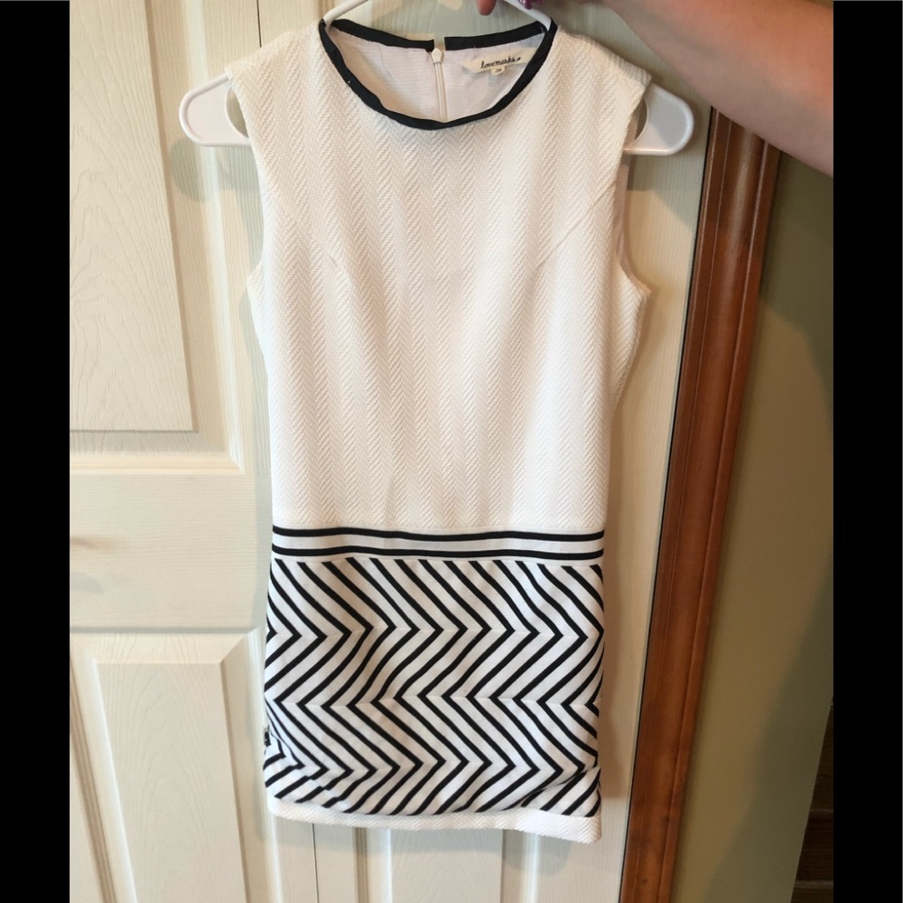 Black/white stripe dress